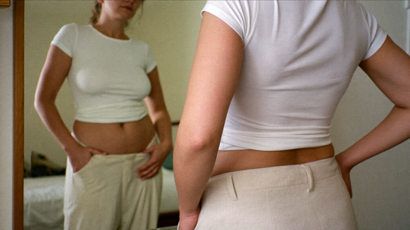 Woman experiencing bloating